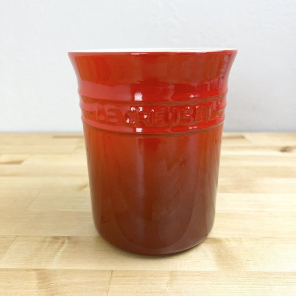 Le Creuset Kitchen Le Creuset Stoneware Kitchen Utensil Crock Holder Cerise Cherry Red Ombre